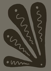 Minimal abstract image for printing. Picture for modern interiors. The picture is painted by hand on a tablet. © neurostructure