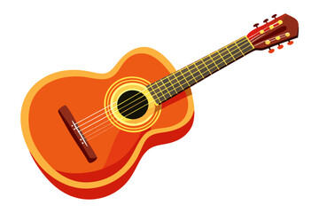 Obraz premium acoustic guitar isolated on white