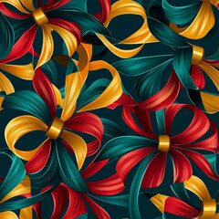 Vibrant decorative bow patterns digital design colorful background artistic composition creative viewpoint festive concept