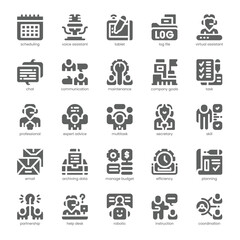 Assistant Icon pack for your website, mobile, presentation, and logo design. Assistant Icon solid design. Vector graphics illustration and editable stroke.