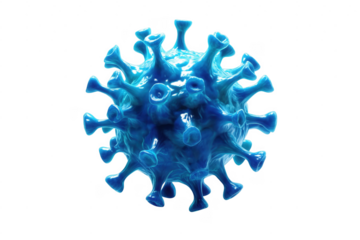 3d rendered illustration of the coronavirus cell on a transparent background representing a virus.