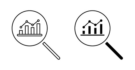Predictive analytics graph icon