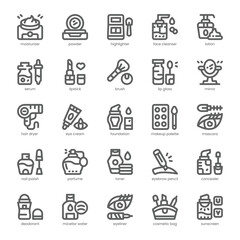 Cosmetic Icon pack for your website, mobile, presentation, and logo design. Cosmetic Icon outline design. Vector graphics illustration and editable stroke.