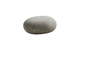 Smooth gray stone isolated on black background for zen and relaxation concept photography image