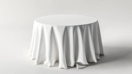 Empty round tablecloth