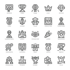 Reward Icon pack for your website, mobile, presentation, and logo design. Reward Icon outline design. Vector graphics illustration and editable stroke.