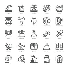 Science Lab Icon pack for your website, mobile, presentation, and logo design. Science Lab Icon outline design. Vector graphics illustration and editable stroke.