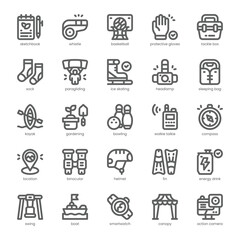 Sport And Activity Icon pack for your website, mobile, presentation, and logo design. Sport And Activity Icon outline design. Vector graphics illustration and editable stroke.