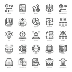 Strategy Icon pack for your website, mobile, presentation, and logo design. Strategy Icon outline design. Vector graphics illustration and editable stroke.