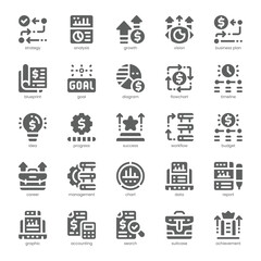 Strategy Icon pack for your website, mobile, presentation, and logo design. Strategy Icon solid design. Vector graphics illustration and editable stroke.