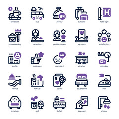 Travel Review Icon pack for your website, mobile, presentation, and logo design. Travel Review Icon dual tone design. Vector graphics illustration and editable stroke.