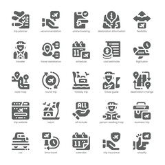 Fototapeta premium Trip Planner Icon pack for your website, mobile, presentation, and logo design. Trip Planner Icon solid design. Vector graphics illustration and editable stroke.