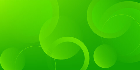 Abstract green background with circles. Dynamic shapes composition.