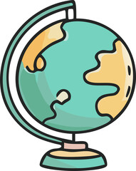 globe on white background