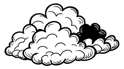 Isolate naturally white cloud mass transparent backgrounds 3d illustration