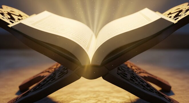 Zoom Holy Quran shining divine light