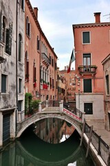 Old town, canal and old bridge in the San Marco district of Venice, Italy