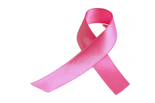 pink ribbon, a symbol of cancer awareness