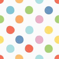Rendered photos of small and colorful bid dots seamless pattern line art white background
4