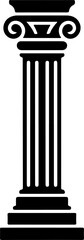 Obraz premium Ancient Roman column silhouette vector illustration