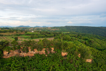 Obraz premium Aerial view of Grand canyon Nam Nao located in Phetchabun province, Thailand.