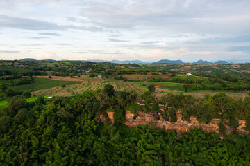 Aerial view of Grand canyon Nam Nao located in Phetchabun province, Thailand.