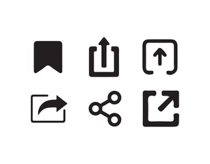 Share icon set,  Connection symbol, Connect, data sharing, link symbol, Sharing sign, minimalist social media share Icons, vector illustration eps 10.