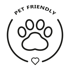 Pet Friendly Badge Vector Icon