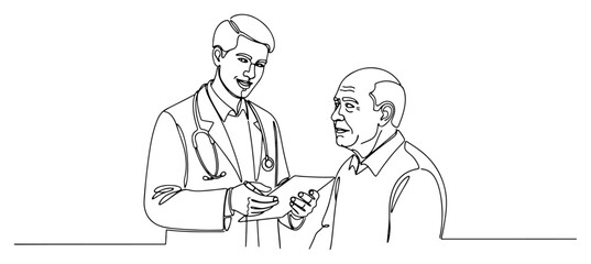 Doctor Discussing Medical Results with a Senior Patient