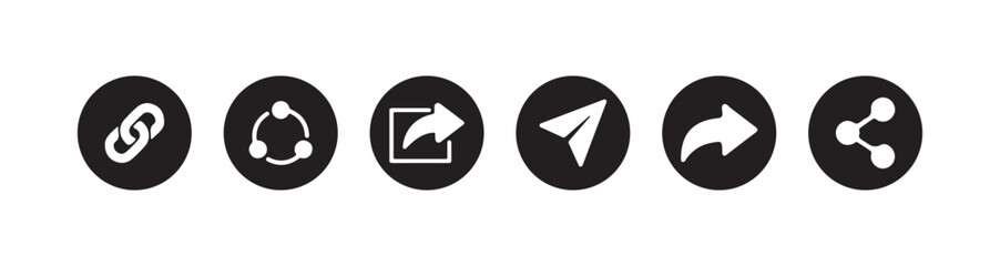 Set of share icon, Share arrow symbol collection, Share icon set, Arrow symbol, Reply send forward icons button, vector illustration eps 10.