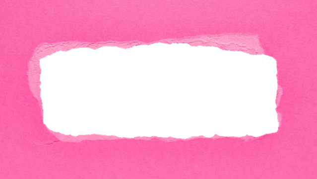 Pink paper message backdrop with rough edges and blank copy space for text in the middle, png template on transparent background design element