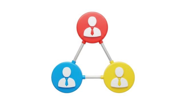 Organization chart isolated on transparent background