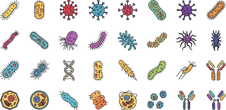 Microorganism & Virus Icons