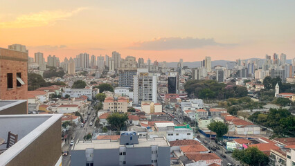 Fototapeta premium Sunset at the north part of the city of Sao Paulo.