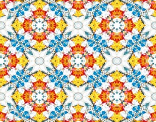 Vibrant kaleidoscopic pattern