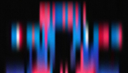 Abstract Vertical Blurred Light Streaks, Pink Blue Gradient, Noise Texture, Dark Background, Digital Art, Modern Design,  Graphic Overlay.