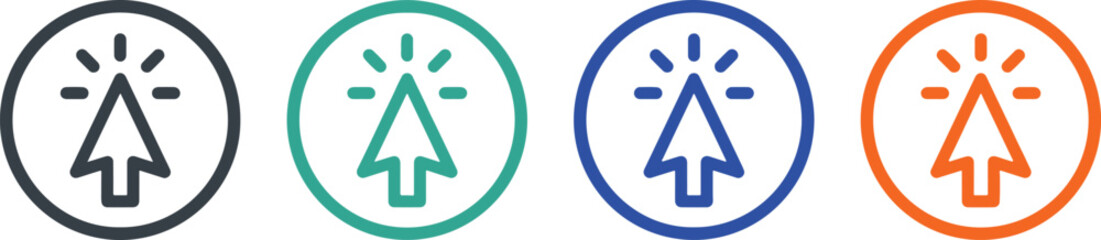cursor, click, pointer, mouse, select, action, digital, online, internet, web, icon, set, collection, dark gray, teal, blue, orange, white, isolated, graphic, design, element, symbol, technology, navi