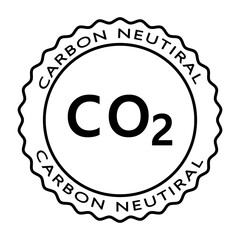 Carbon Neutral Badge Vector Icon