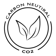 Carbon Neutral Badge Vector Icon