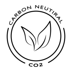 Carbon Neutral Badge Vector Icon