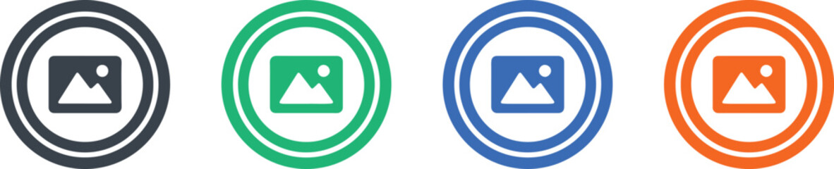 design, image, icons, illustration, vector, gallery, different, colors, circles