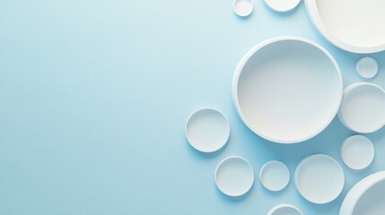 Abstract circles light blue background