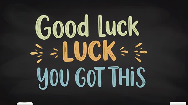 Good Luck, You Got This! Inspirational Chalkboard Quote