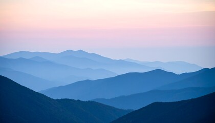 Misty mountain range at dawn (2)