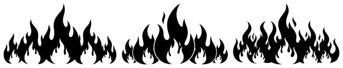 A Fiery Border of a Hot Flames