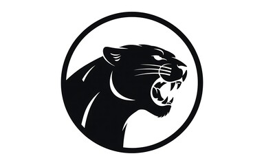 Panther head isolated on white background