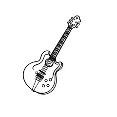 acoustic guitar isolated on white