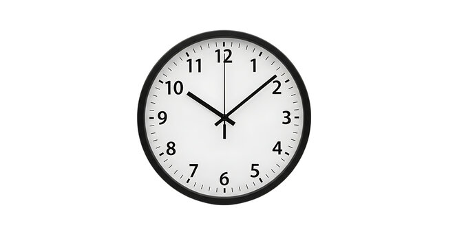 Clock time ten past ten analog timepiece watch hour minute second countdown deadline schedule appointment transparent background