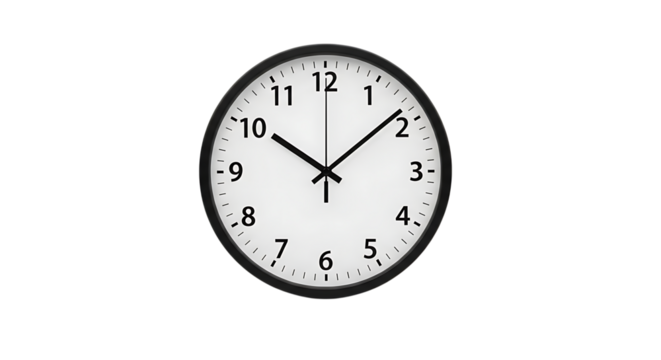 Clock time ten past ten analog timepiece watch hour minute second countdown deadline schedule appointment transparent background