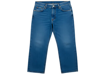 Children's Blue Denim Jeans: Straight Leg, Casual Wear isolated on transparent background